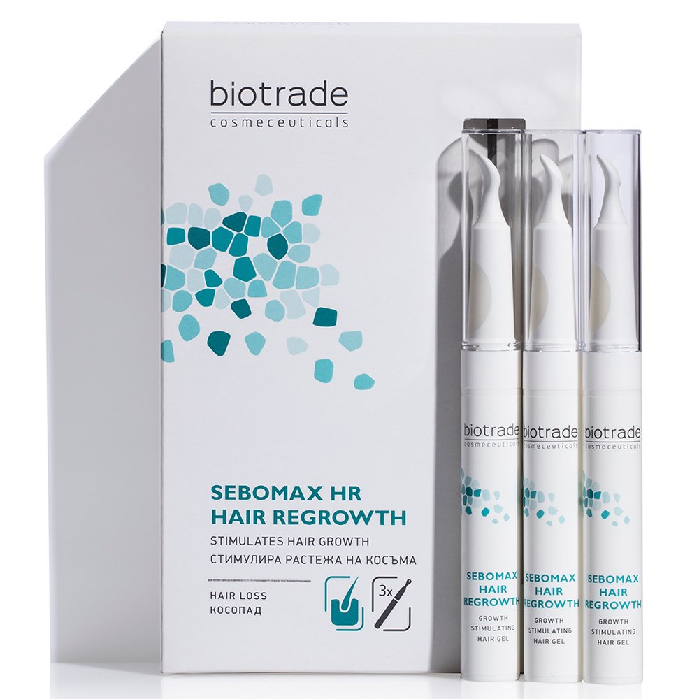 Стимулирующий гель для роста волос Biotrade Sebomax Hair Regrowth Stimulating Hair Gel 3x8,5 мл - основное фото