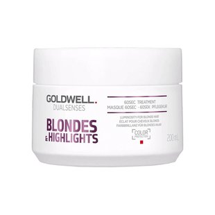 Восстанавливающая маска для нейтрализации желтизны Goldwell Dualsenses Blonde & Highlights Anti-Yellow 60 Sec Treatment 200 мл - основное фото