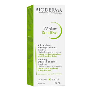 Успокаивающее средство Bioderma Sebium Sensitive Soothing Anti-Blemish Care 30 мл - основное фото