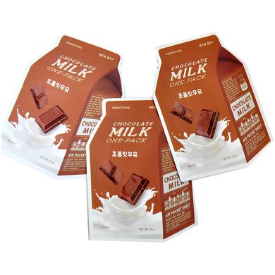 Тканинна маска з молочними протеїнами та шоколадом A'pieu Chocolate Milk One-Pack 21 мл - основне фото