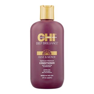 Кондиционер для повреждённых волос CHI Deep Brilliance Olive & Monoi Optimum Moisture Conditioner 355 мл - основное фото