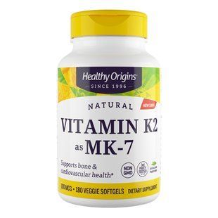 Вітамін K2 у формі MK7 Healthy Origins Natural Vitamin K2 As MK-7 100 mcg 180 шт - основне фото