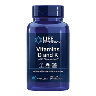 Витамины D и K с йодом Life Extension Vitamins D And K With Sea-Iodine 60 шт - основное фото