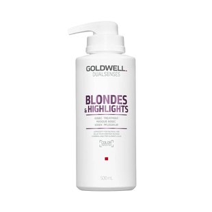 Восстанавливающая маска для нейтрализации желтизны Goldwell Dualsenses Blonde & Highlights Anti-Yellow 60 Sec Treatment 500 мл - основное фото