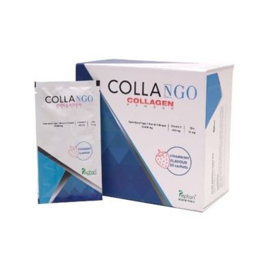 Колаген зі смаком полуниці CollaNgo Collagen Powder Strawberry Flavour 30х10,5 г - основне фото