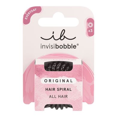 Набор из трёх чёрных резинок для волос Invisibobble ORIGINAL True Black - основное фото