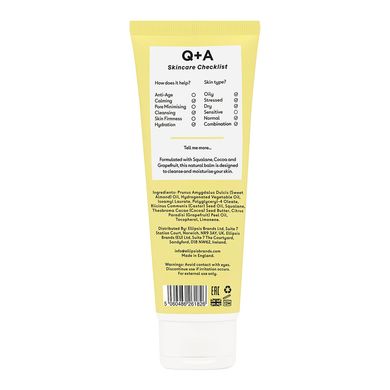 Очищувальний бальзам для обличчя з грейпфрутом Q+A Grapefruit Cleansing Balm 125 мл - основне фото