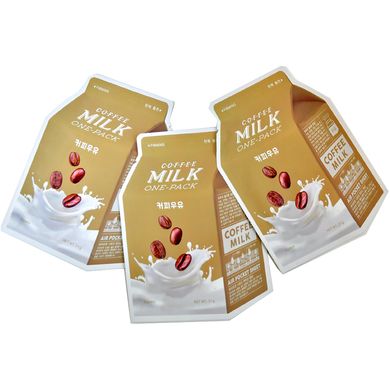 Тканинна маска з молочними протеїнами та кофеїном A'pieu Coffee Milk One-Pack 21 мл - основне фото