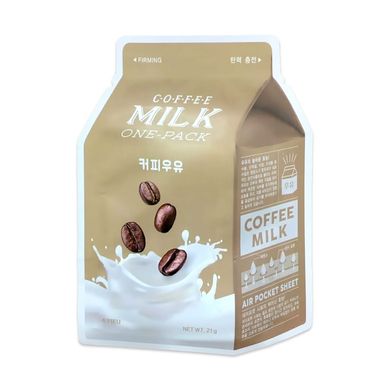 Тканинна маска з молочними протеїнами та кофеїном A'pieu Coffee Milk One-Pack 21 мл - основне фото
