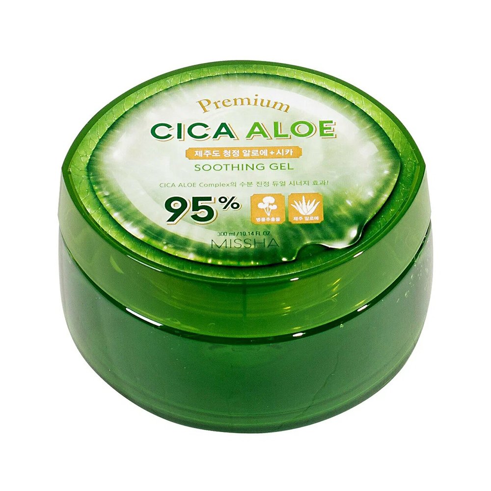 Успокаивающий гель с центеллой и алоэ Missha Premium Cica Aloe Soothing Gel 300 мл - основное фото