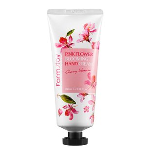 Крем для рук с экстрактом цветов вишни FarmStay Pink Flower Blooming Hand Cream Cherry Blossom 100 мл - основное фото