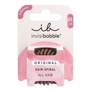 Набор из трёх коричневых резинок для волос Invisibobble ORIGINAL Pretzel Brown - основное фото