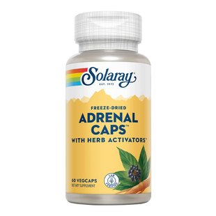 Пищевая добавка для здоровья надпочечников Solaray Freeze-Dried Adrenal Caps With Herb Activators 60 шт - основное фото