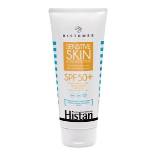 Сонцезахисний крем для чутливої шкіри обличчя та тіла Histomer Histan Sensitive Skin Active Protection SPF 50+ 200 мл - основне фото