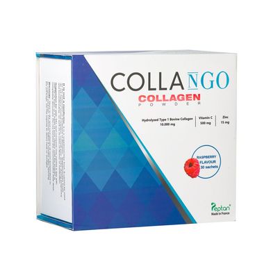 Колаген зі смаком малини CollaNgo Collagen Powder Raspberry Flavour 30х10,5 г - основне фото