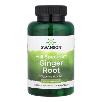 Корень имбиря Swanson Full Spectrum Ginger Root 540 mg 100 шт - основное фото