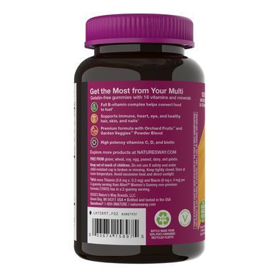 Мультивитаминный комплекс для женщин Natures Way Adult Women's Premium Gummy Multivitamin 75 шт - основное фото