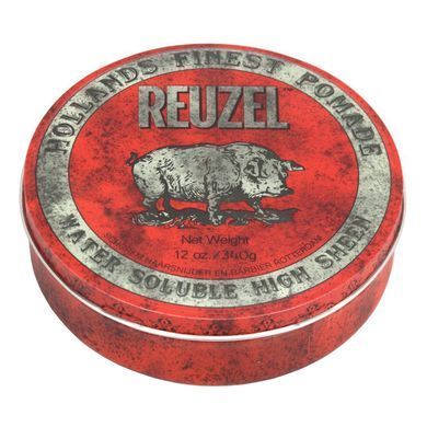 Мужская красная помада для укладки волос Reuzel Red Water Soluble High Sheen 340 г - основное фото