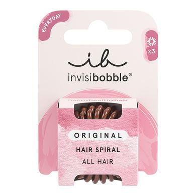 Набор из трёх коричневых резинок для волос Invisibobble ORIGINAL Pretzel Brown - основное фото