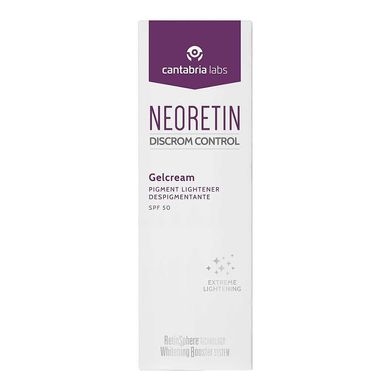 Осветляющий гель-крем для кожи с пигментацией Cantabria Labs Neoretin Discrom Control Gelcream SPF 50 40 мл - основное фото