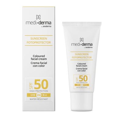 Тональний сонцезахисний крем Mediderma Photoprotection SPF 50 Facial Cream With Colour 30 мл - основне фото