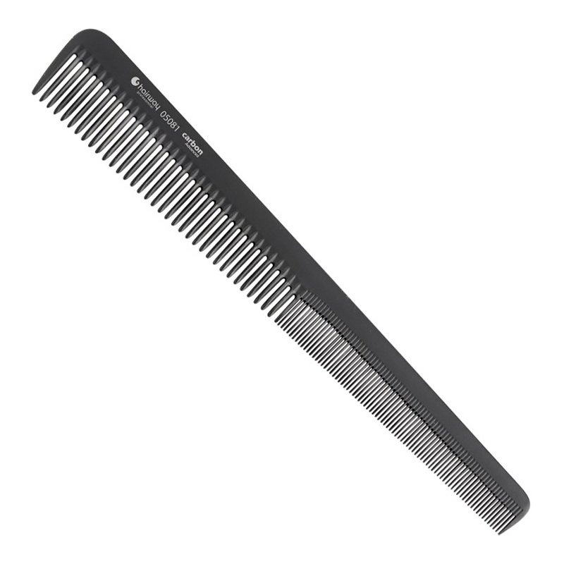 Чёрная карбоновая гипоаллергенная расчёска Hairway Haircomb Carbon Advanced 05081 175 мм - основное фото