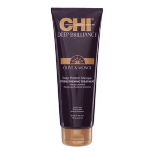 Протеиновая маска для повреждённых волос CHI Deep Brilliance Olive & Monoi Optimum Protein Masque Strengthening Treatment 237 мл - основное фото