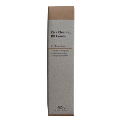 BB-крем для чувствительной кожи с экстрактом центеллы Purito Cica Clearing BB Cream SPF 38 PA+++ №15 Rose Ivory 30 мл - основное фото