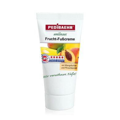 Фруктовий крем для ніг з олією манго Baehr Pedibaehr Frucht-Fusscreme mit Mango und Pfirsichkernöl 30 мл - основне фото