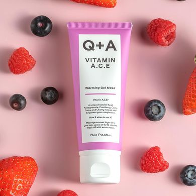 Мультивітамінна маска для обличчя Q+A Vitamin A.C.E. Warming Gel Mask 75 мл - основне фото