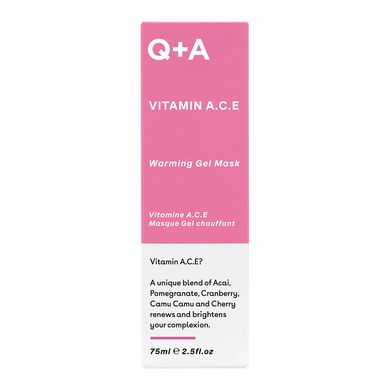 Мультивітамінна маска для обличчя Q+A Vitamin A.C.E. Warming Gel Mask 75 мл - основне фото