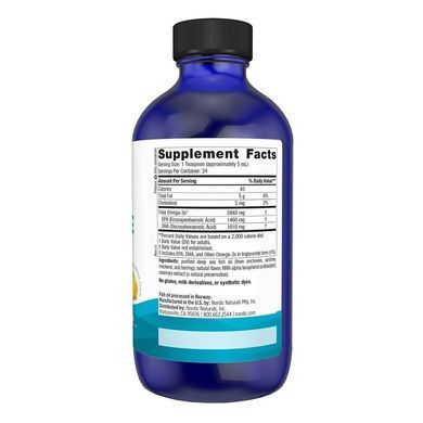 Рідка омега-3 з лимонним смаком Nordic Naturals Ultimate Omega Liquid Lemon 2840 mg 119 мл - основне фото