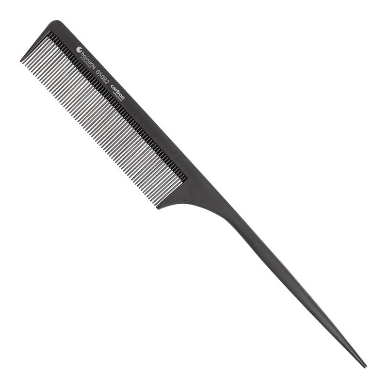 Чёрная карбоновая гипоаллергенная расчёска Hairway Haircomb Carbon Advanced 05082 220 мм - основное фото