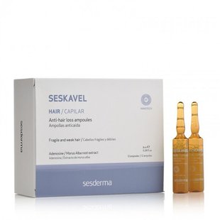 Ампулы против выпадения волос Sesderma Seskavel Anti-Hair Loss Ampoules 12x8 мл - основное фото