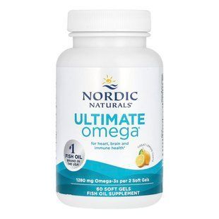 Омега-3 з лимонним смаком Nordic Naturals Ultimate Omega Lemon 1280 mg 60 шт - основне фото