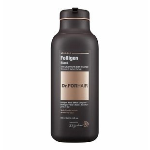 Шампунь для восстановления цвета седых волос Dr.Forhair Folligen Black Shampoo 300 мл - основное фото