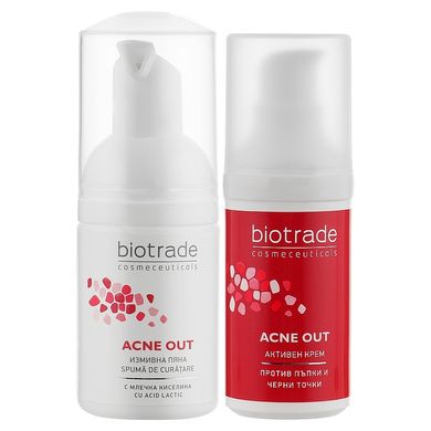 Набір активний крем та очищувальна пінка Biotrade Acne Out Kit - основне фото
