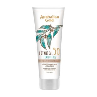 Водостойкий солнцезащитный лосьон с тоном Australian Gold Botanical Sunscreen SPF 50 Tinted Face Medium 88 мл - основное фото