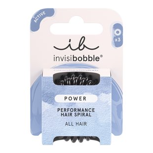 Набор из трёх чёрных резинок для волос Invisibobble POWER True Black - основное фото