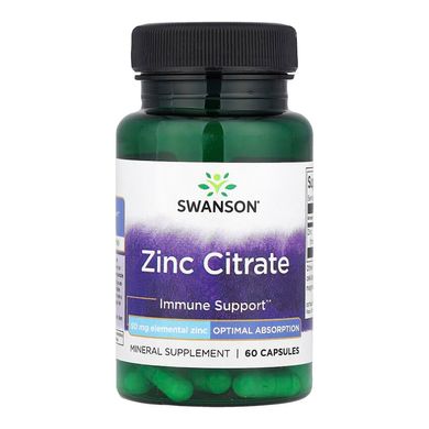 Цитрат цинка для иммунитета Swanson Zinc Citrate 50 mg 60 шт - основное фото