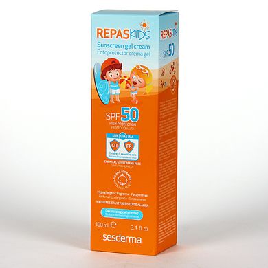 Детский солнцезащитный крем Sesderma Repaskin RepasKids Sunscreen Gel Cream SPF 50 100 мл - основное фото