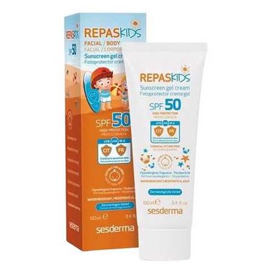 Детский солнцезащитный крем Sesderma Repaskin RepasKids Sunscreen Gel Cream SPF 50 100 мл - основное фото