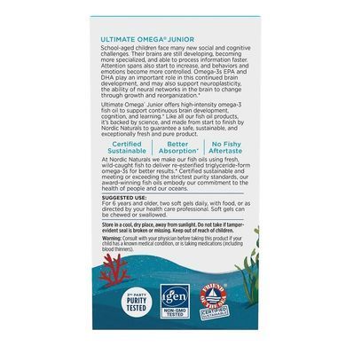 Омега-3 для дітей від 6 років з полуничним смаком Nordic Naturals Ultimate Omega Junior Strawberry 680 mg 90 шт - основне фото