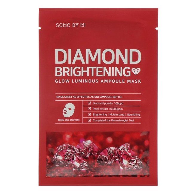 Осветляющая тканевая маска с алмазным порошком SOME BY MI Diamond Brightening Calming Glow Luminous Ampoule Mask 25 мл - основное фото