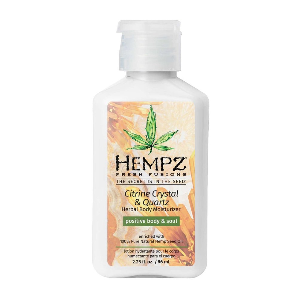 Молочко для тела «Кристал-Цитрус» с шиммером HEMPZ Fresh Fusions Citrine Crystal & Quartz Herbal Body Moisturizer 65 мл - основное фото