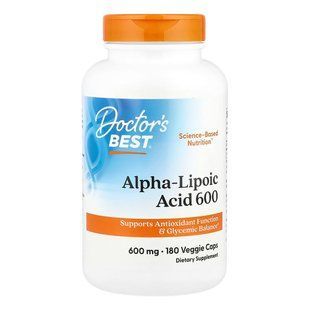 Альфа-ліпоєва кислота Doctor's Best Alpha-Lipoic Acid 600 mg 180 шт - основне фото