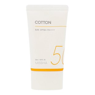 Матувальний сонцезахисний крем Missha All Around Safe Block Cotton Sun SPF 50+ PA++++ 50 мл - основне фото