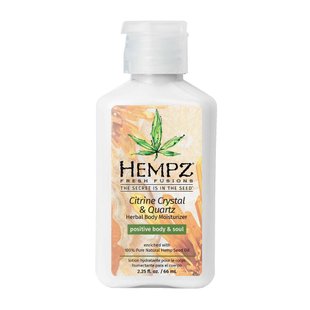 Молочко для тіла «Кристал-Цитрус» із шиммером HEMPZ Fresh Fusions Citrine Crystal & Quartz Herbal Body Moisturizer 65 мл - основне фото