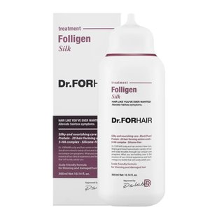 Восстанавливающая маска-кондиционер для повреждённых волос Dr. FORHAIR Folligen Silk Treatment 300 мл - основное фото