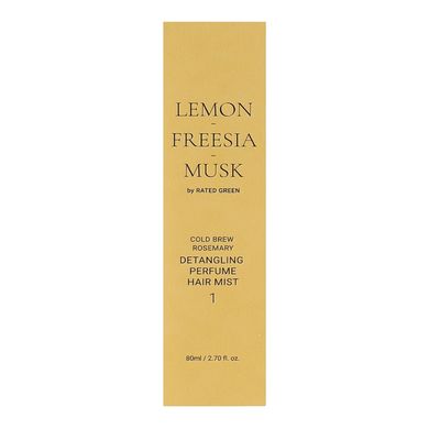 Парфюмированный мист для волос с лимоном, фрезией и мускусом Rated Green Detangling Perfume Hair Mist 1 Lemon-Freesia-Musk 80 мл - основное фото